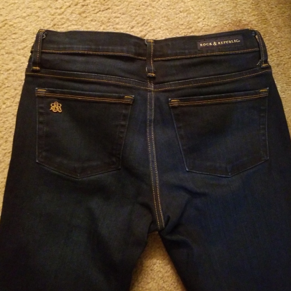 Dark blue jeans